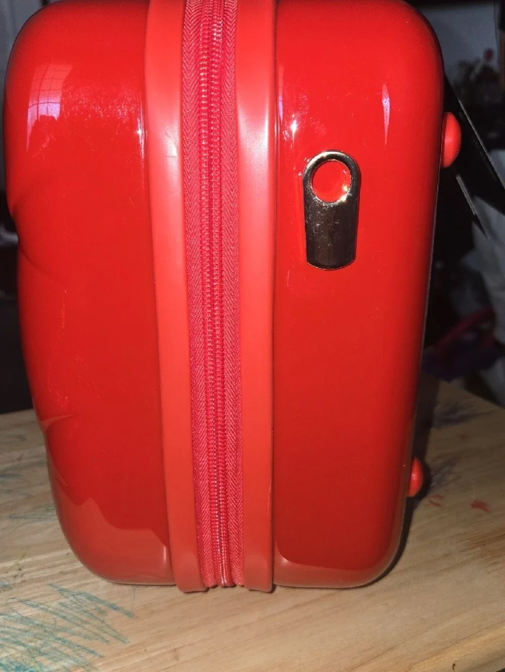 Red Travel Carry Case - Glossy Protective Tablet Accessory